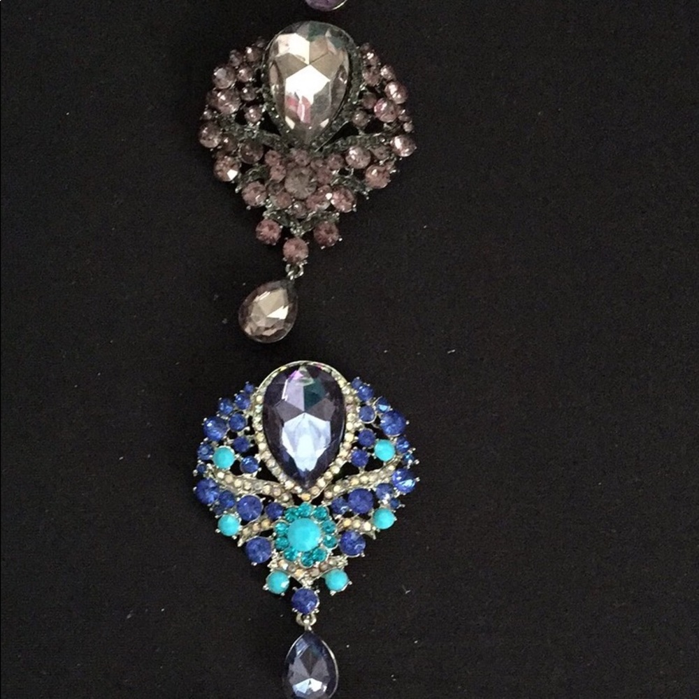 💐🔵Teardrop Dangling Rhinestone Brooch - Picture 7 of 7